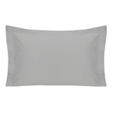 Fronha Percal 400 Fios Com 4 Abas 50 X 70 Cm Extra Macio Cor Cinza