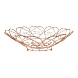 Fruteira Cesta De Mesa Aramado Redonda Coração Rose Ou Preto
