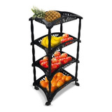 Fruteira De Cozinha 4 Andar Com Roda 89cm Plastico Envio 24h