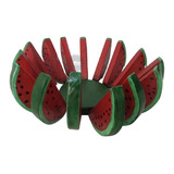 Fruteira Tema Melancia Decorativa Madeira Artesanal Rústica