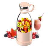 Fs Garrafa Mini Liquidificador Por´tatil Recarregável Cor Rosa