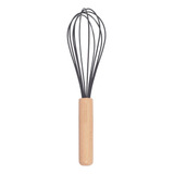 Fue De Silicone Bambu Batedor Fouet Ovos Clara Bolo 23cm
