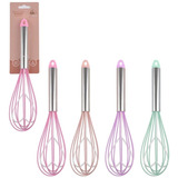 Fue Fouet Batedor Bolo Ovos Clara 26cm Silicone Inox Coração