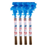 Fumaça Azul Chá Revelação Bastão Kit C/ 04 Unidades