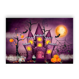 Fundo Fotográfico 2,20x1,50 Halloween Castelo Assombrado