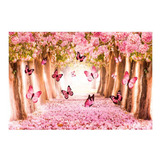 Fundo Fotográfico Em Tecido Jardim Borboletas 2,2x1,50 5687