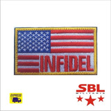 Funny Patch Bandeira Usa Infidel Infiel Militar Us Army