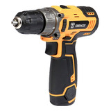 Furadeira 3/8 Pol. 12v Com Bateria E Carregador Deko Cor Preto