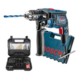 Furadeira Bosch Impacto 650w Gsb13 Re Na Maleta + Acessórios