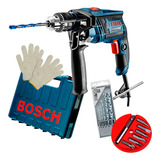Furadeira Bosch Impacto 650w Gsb13 Re Na Maleta + Acessórios