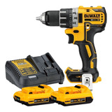 Furadeira Dewalt Dcd796 20v + 2 Baterias 2ah Xr + Carreg Biv Cor Amarelo/preto