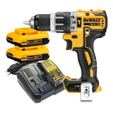 Furadeira Dewalt Dcd796 20v + 2 Baterias 2ah Xr + Carregador Cor Amarelo