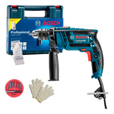 Furadeira Impacto 650w Gsb13re Bosch Na Maleta + Acess