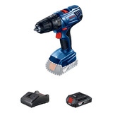 Furadeira Martelete Parafusadeira Sem Fio De 13mm Bosch Gsb 180-li 18v + Acessório Com Bateria 2.0ah Y Carregador