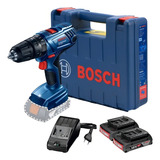 Furadeira Martelete Parafusadeira Sem Fio De 13mm Bosch Gsb 180-li 18v + Acessório Com Maleta De Transporte + 2 Baterias 2.0ah Y Carregador 127v/220v
