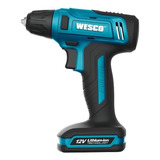 Furadeira Parafusadeira Sem Fio De 10mm Wesco Ws2555k 12v + 1 Batería De 1.3ah + Acessório Com Mala De Transporte