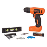 Furadeira Sem Fio Black+decker 8v Max* Bdcd8hdpk + Kit De 43