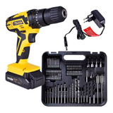 Furadeira Sem Fio De 10mm Vonder Pfv 074 12v + 74 Acessorios