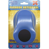 Furador Scrapbook Círculo Liso Papel E Eva Corte 3,8cm Cor Azul