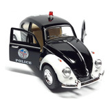 Fusca Polícia 1967 Miniatura Escala 1/32 Metal E Fricção