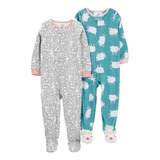 G426 Kit Carters 2 Macacao Fleece Menina Tamanhos 2 Anos