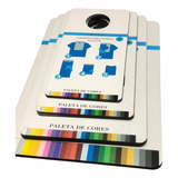 Gabarito Dobrar Roupa Com Paleta De Cores - Kit 5 Moldes Mdf