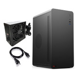 Gabinete Atx Alltek Atk200 C/ Fonte 200w Cabo Força Usb 3.0