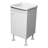 Gabinete Balcão Lavanderia Mdf Com Tanque Entregue Montado