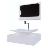 Gabinete Bancada Armario Banheiro Lavabo 50cm Madri Branco