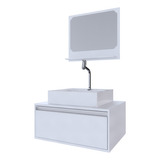 Gabinete Banheiro Real 60 Branco C/cuba