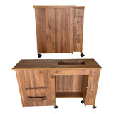 Gabinete C/ 5 Gavetas P/ Máquina De Costura Elgin Antiga
