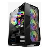 Gabinete Gamer Com 3 Fans Cooler Rgb Lateral Em Vidro Hayom