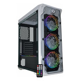 Gabinete Gamer K-mex Cg-w1b1 Trooper 3 Fans Argb Rítmicos