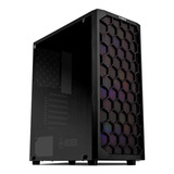 Gabinete Gamer Mancer Hexer Mid-tower | 3 Fans Led Rainbow