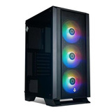 Gabinete Gamer Mancer Narok Rgb Mid-tower Com 3 Ventoinhas Cor Preto