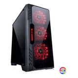 Gabinete Gamer Vx Gaming Lumia 09galm7-3 3 Cooler Rgb Cor Preto