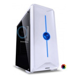 Gabinete Mid-tower Nova Branco Com 1 Fan Led 7 Cores