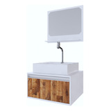 Gabinete P/ Banheiro C/cuba + Espelho Real 50 Western S/c