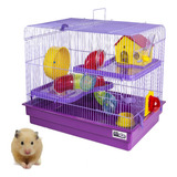 Gaiola Casa Hamster Completa 2 Andar Tubo Labirinto Luxo 