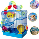 Gaiola Com Casinha E Tubo Para Hamster Cor Lilás Grande 24h