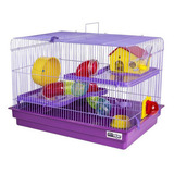 Gaiola Hamster 2 Andares Big Space Lilás Jel Plast