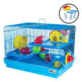 Gaiola Hamster 2 Andares Para Animais Domésticos Jel Plast