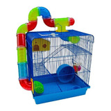 Gaiola Hamster 3 Andares Azul