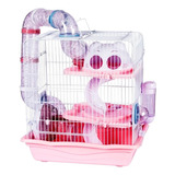 Gaiola Hamster American Pets Labirinto Safari Rosa - Tam. M