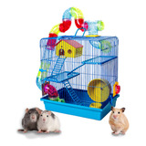 Gaiola Hamster Grande Jel Plast 3 Andares 39x27x42cm