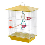 Gaiola P/ Calopsita Vivopet + Acessórios Brinde Amarela