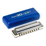 Gaita De Boca Diatônica Hering Super 20 Dó 8020c C Estojo