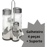 Galheteiro Porta Vinagre Azeite E Sal