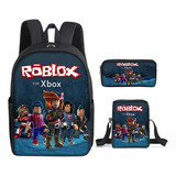 Game Boys Robloxing Crianças Mochila Infantil Desenho Animad