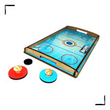 Game Mini Jogo De Mesa Hockey Portatil Completo Mdf
